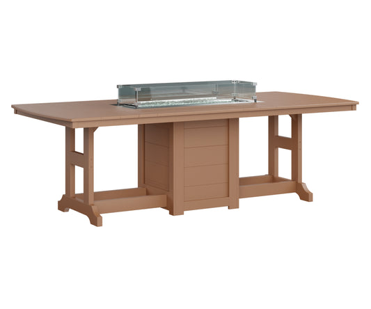 Garden Classic 44" x 96" Rectangular Fire Table Dining Height