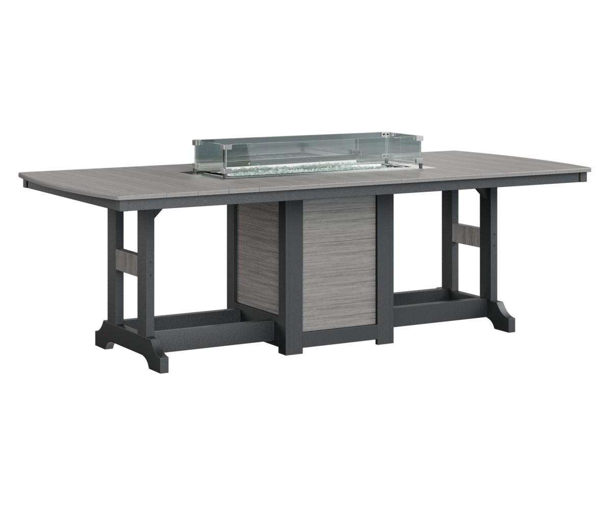 Garden Classic 44" x 96" Rectangular Fire Table Counter Height