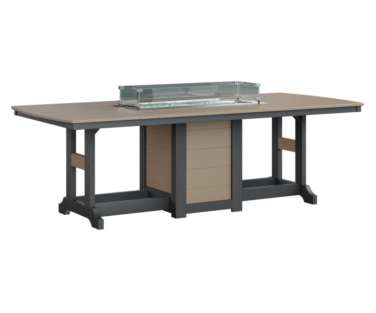Garden Classic 44" x 96" Rectangular Fire Table Counter Height
