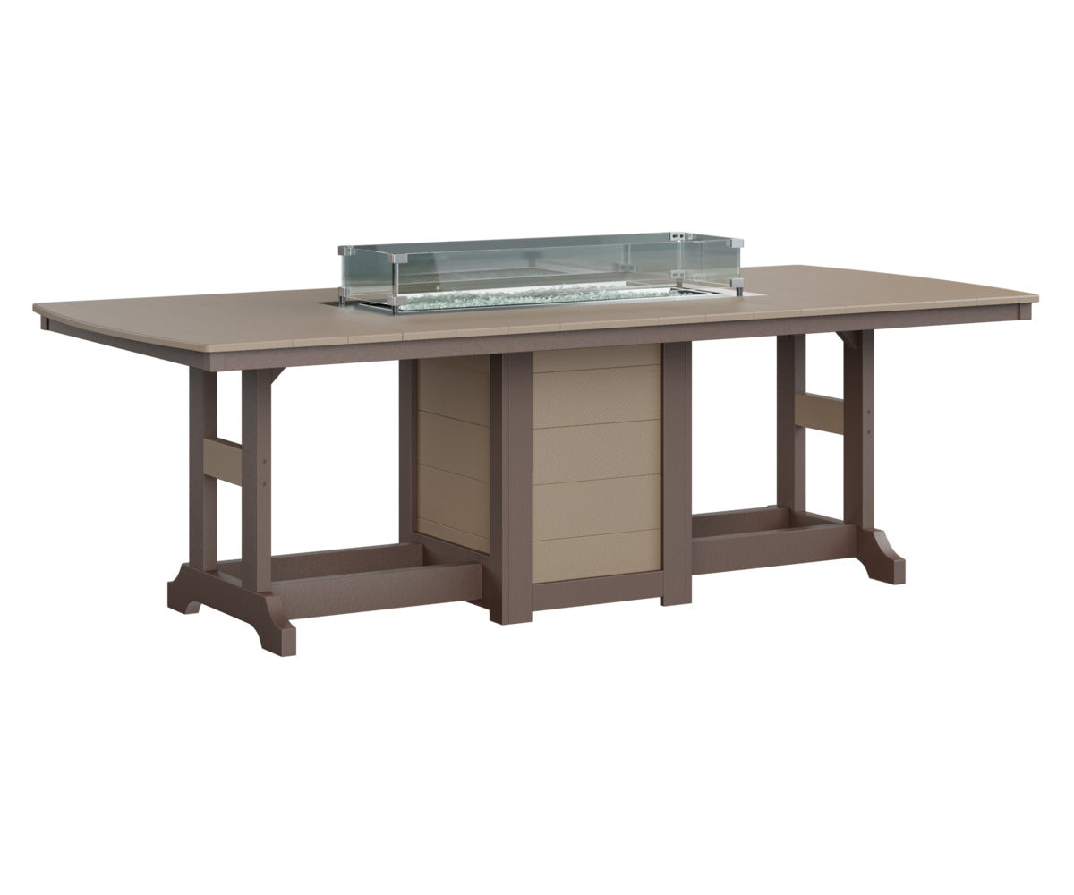Garden Classic 44" x 96" Rectangular Fire Table Counter Height