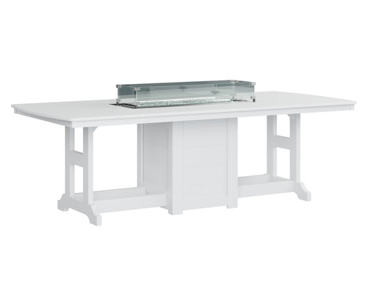 Garden Classic 44" x 96" Rectangular Fire Table Dining Height