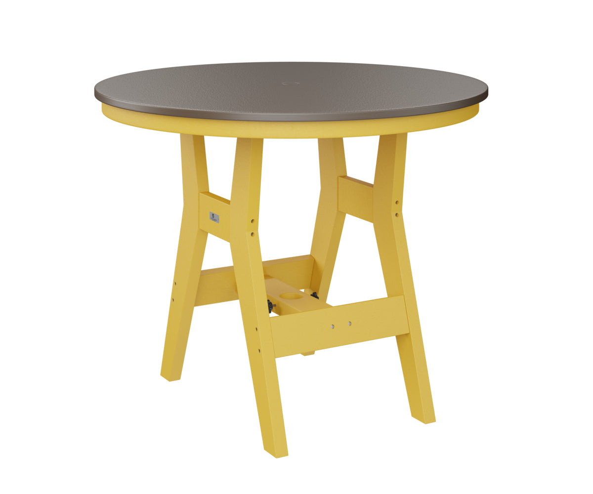 Harbor 38" Round Table Dining Height Hammered Top
