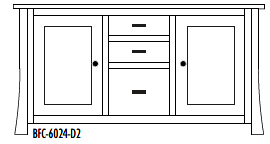 SFC Amish Bridgefort Credenza