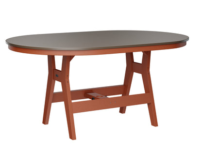 Harbor 44" x 64" Oblong Table Counter Height Hammered Top