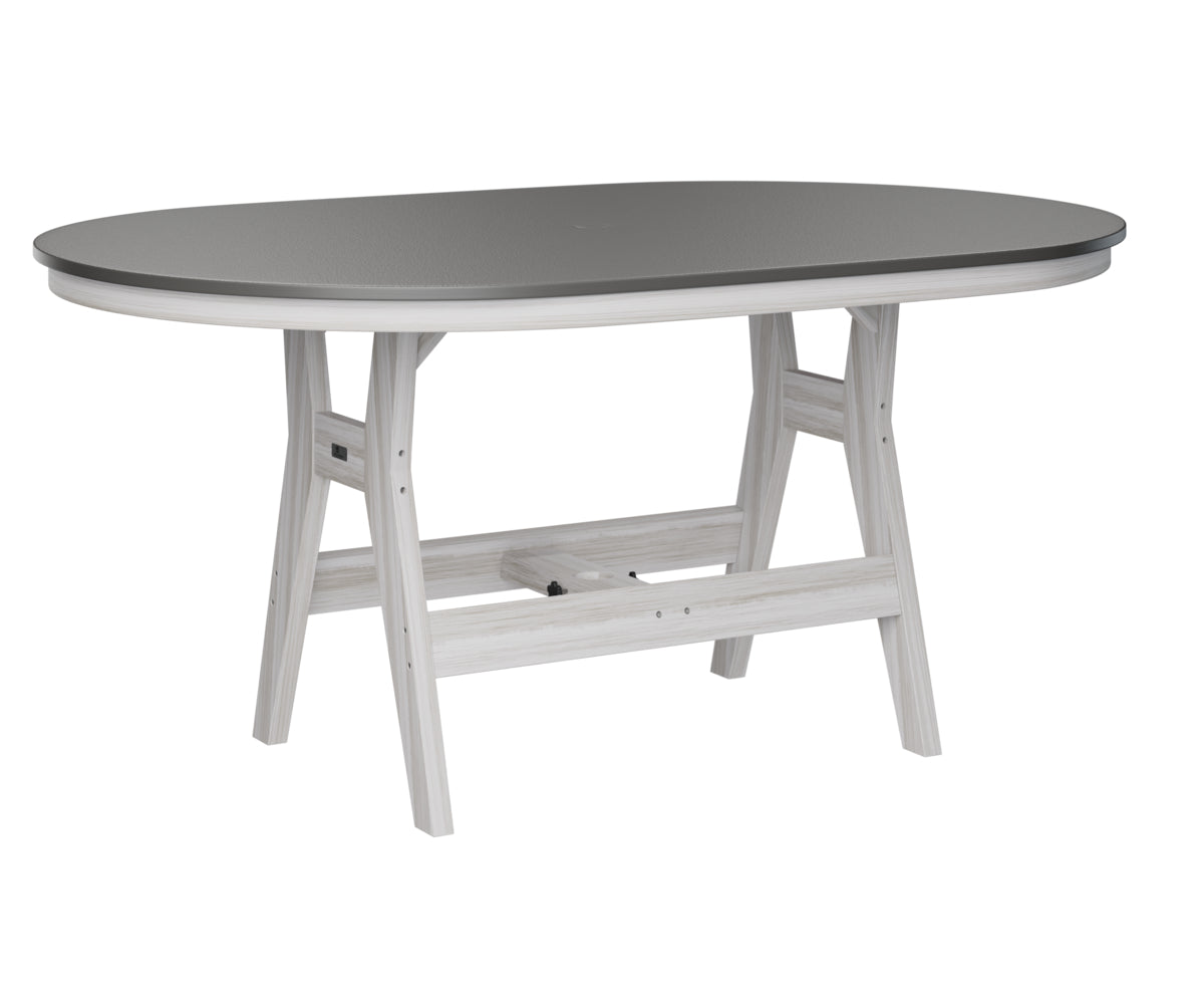 Harbor 44" x 64" Oblong Table Counter Height Hammered Top