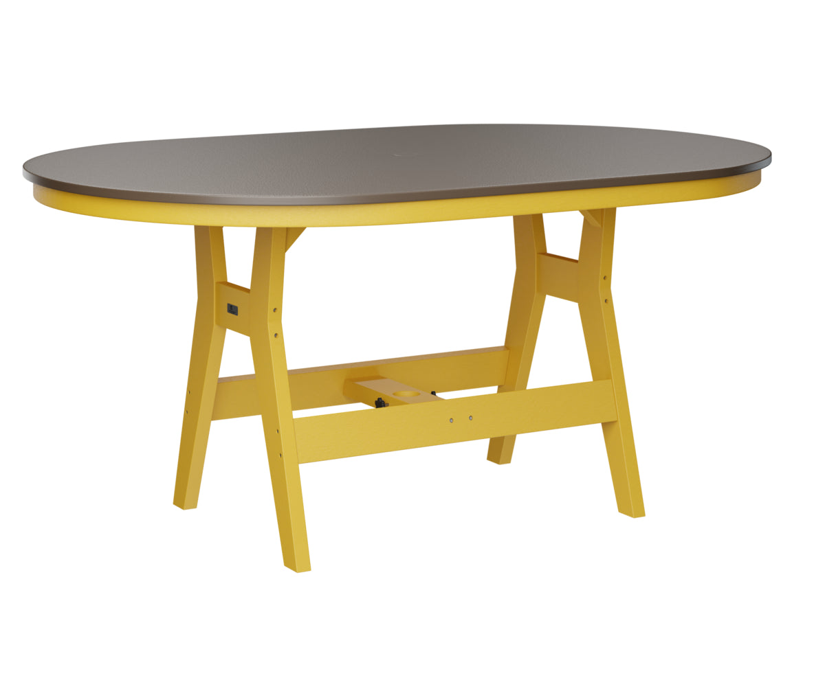 Harbor 44" x 64" Oblong Table Counter Height Hammered Top