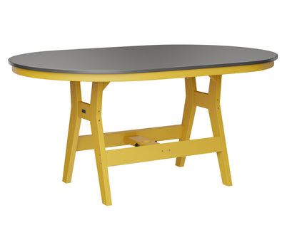 Harbor 44" x 64" Oblong Table Counter Height Hammered Top