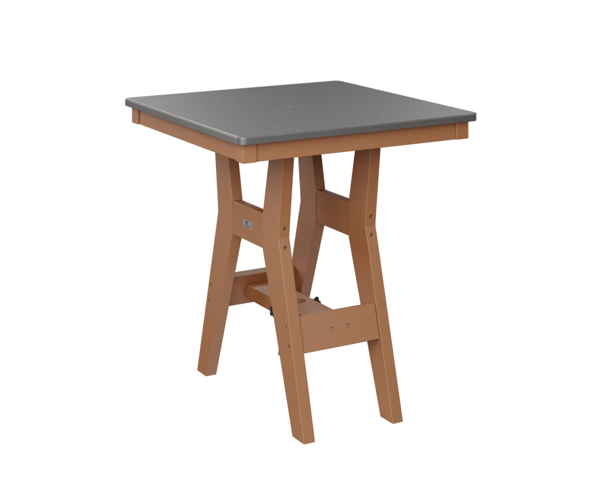 Harbor 28" Square Table Dining Height Hammered Top