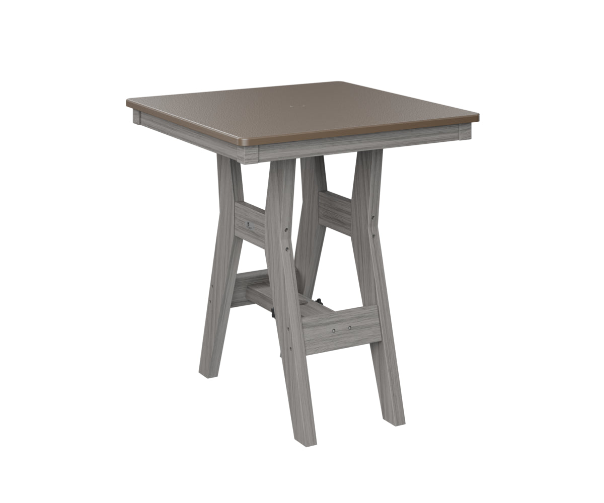 Harbor 28" Square Table Dining Height Hammered Top