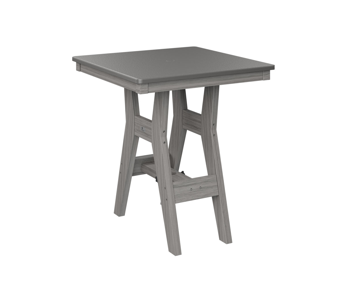 Harbor 28" Square Table Dining Height Hammered Top
