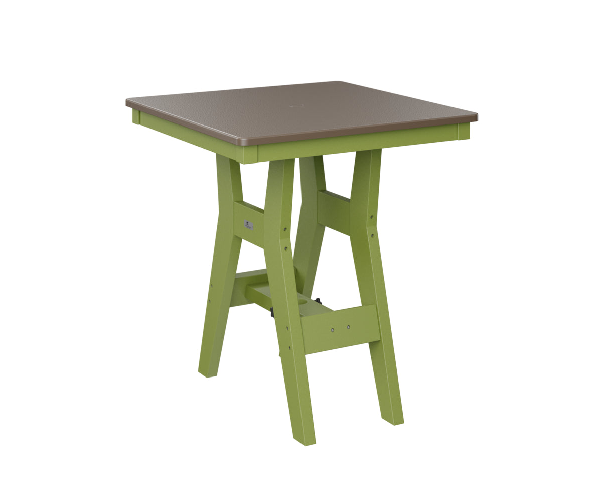 Harbor 28" Square Table Dining Height Hammered Top