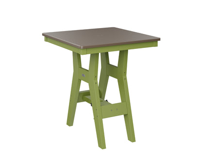 Harbor 28" Square Table Dining Height Hammered Top