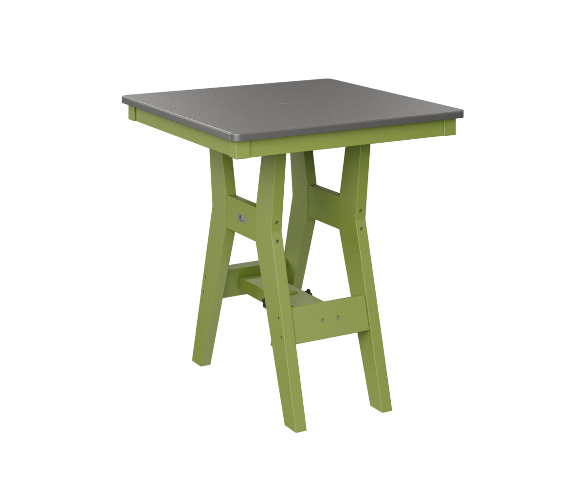 Harbor 28" Square Table Dining Height Hammered Top