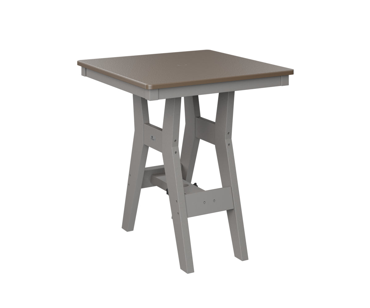 Harbor 28" Square Table Dining Height Hammered Top