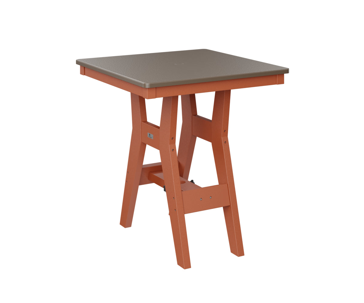 Harbor 28" Square Table Dining Height Hammered Top