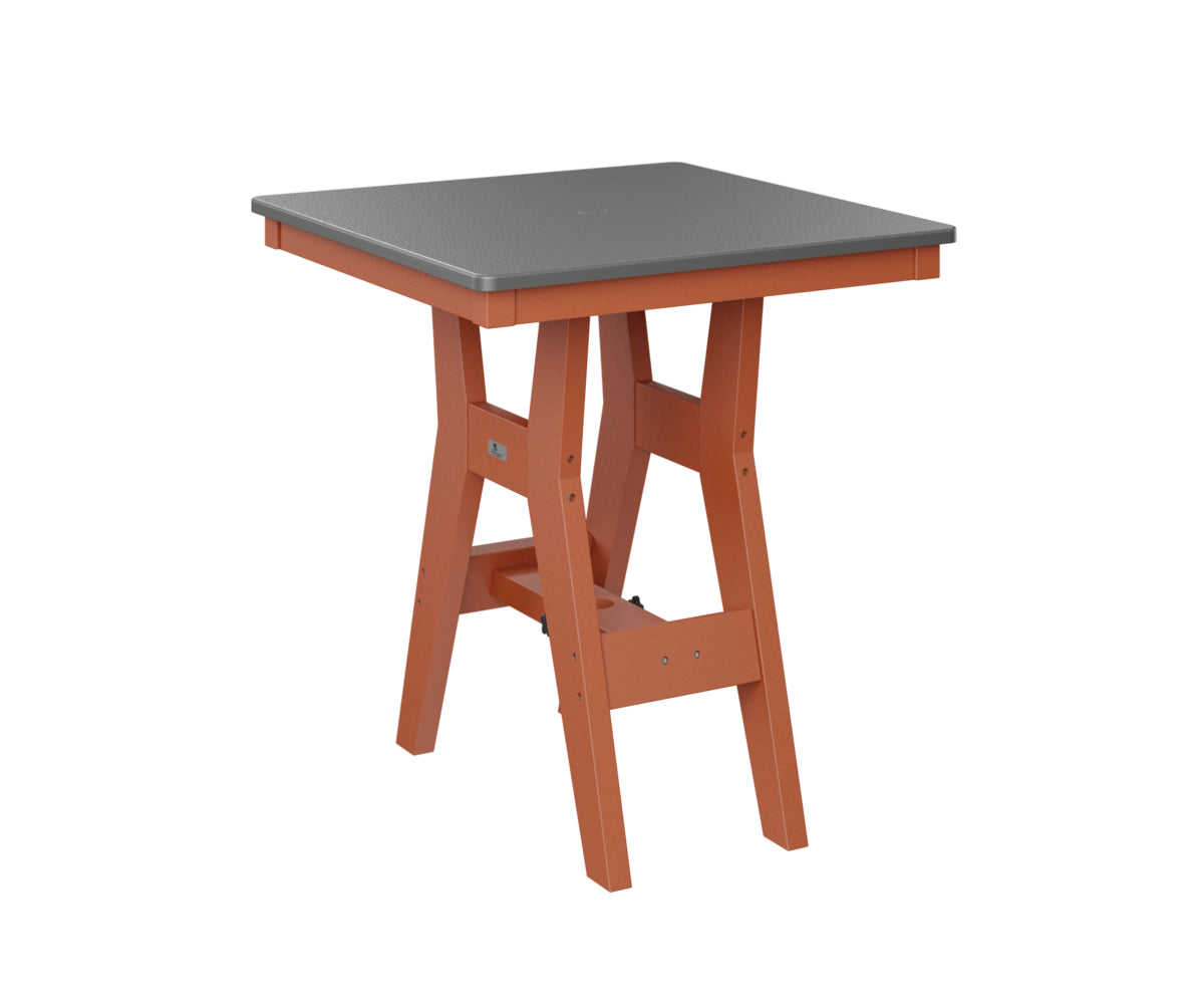 Harbor 28" Square Table Dining Height Hammered Top