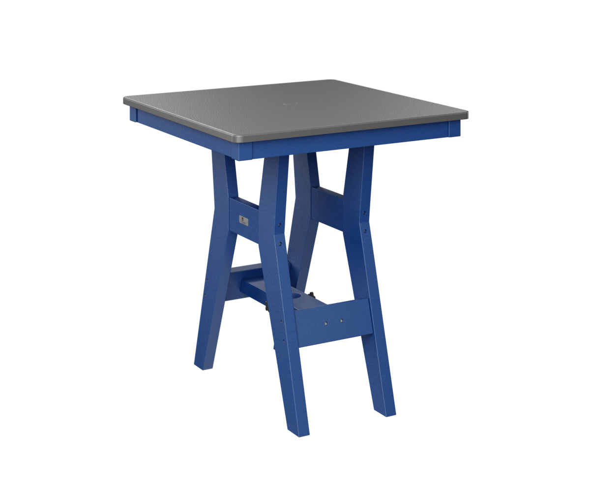 Harbor 28" Square Table Dining Height Hammered Top