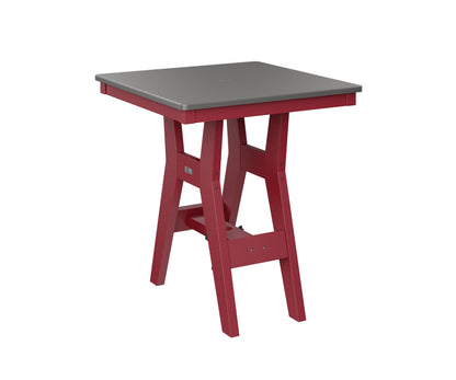 Harbor 28" Square Table Dining Height Hammered Top