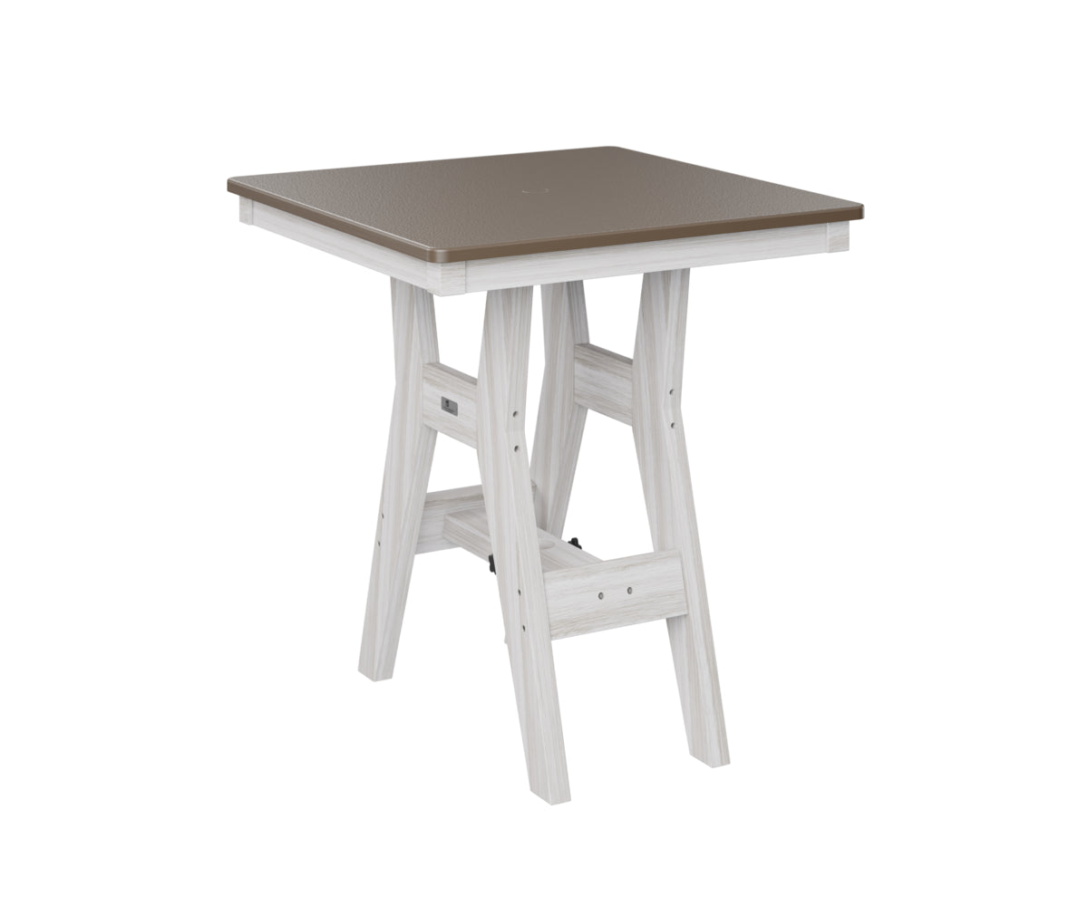 Harbor 28" Square Table Dining Height Hammered Top