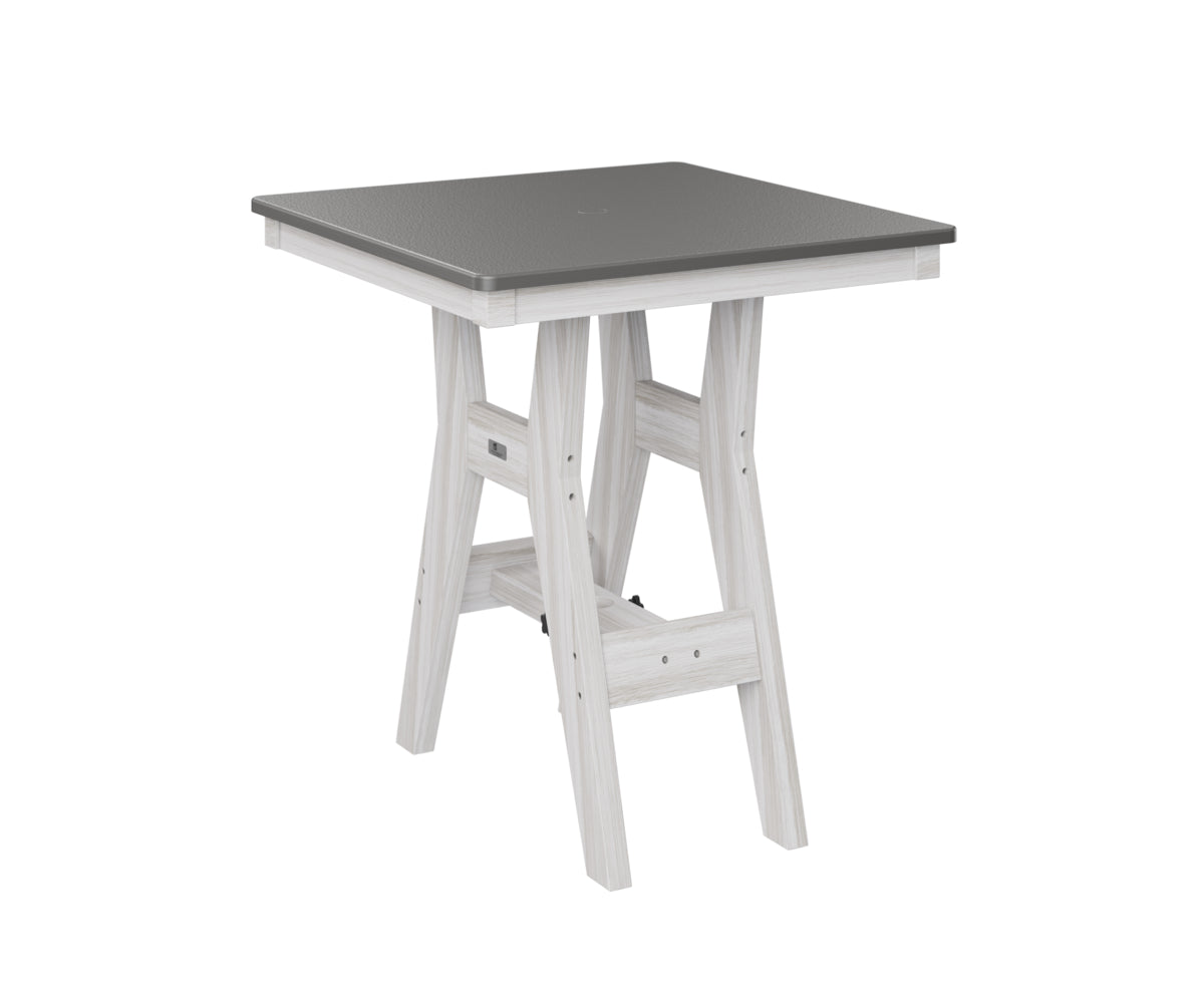 Harbor 28" Square Table Dining Height Hammered Top