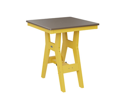 Harbor 28" Square Table Dining Height Hammered Top