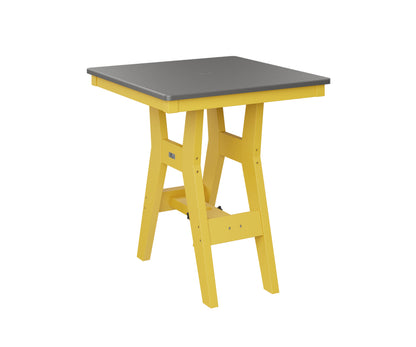 Harbor 28" Square Table Dining Height Hammered Top