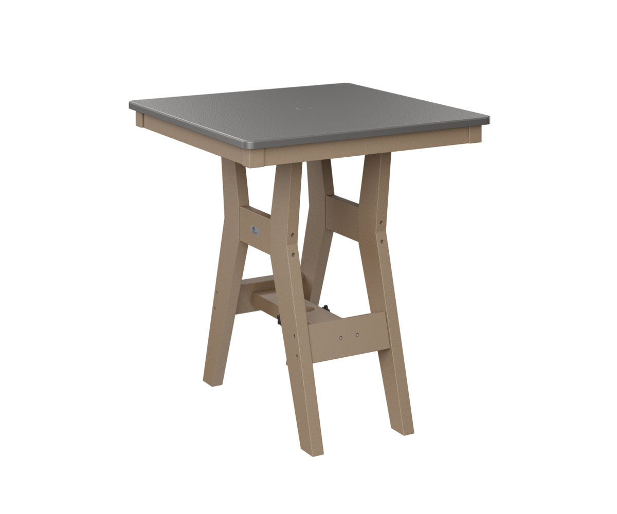 Harbor 28" Square Table Dining Height Hammered Top