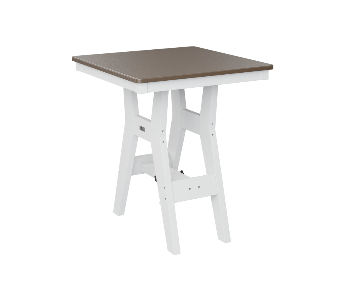 Harbor 28" Square Table Dining Height Hammered Top