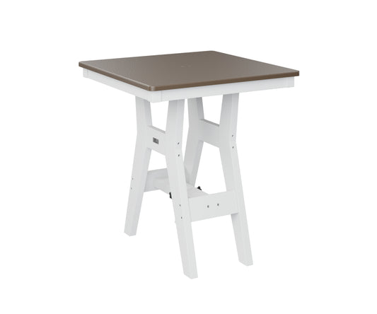 Harbor 28" Square Table Bar Height Hammered Top