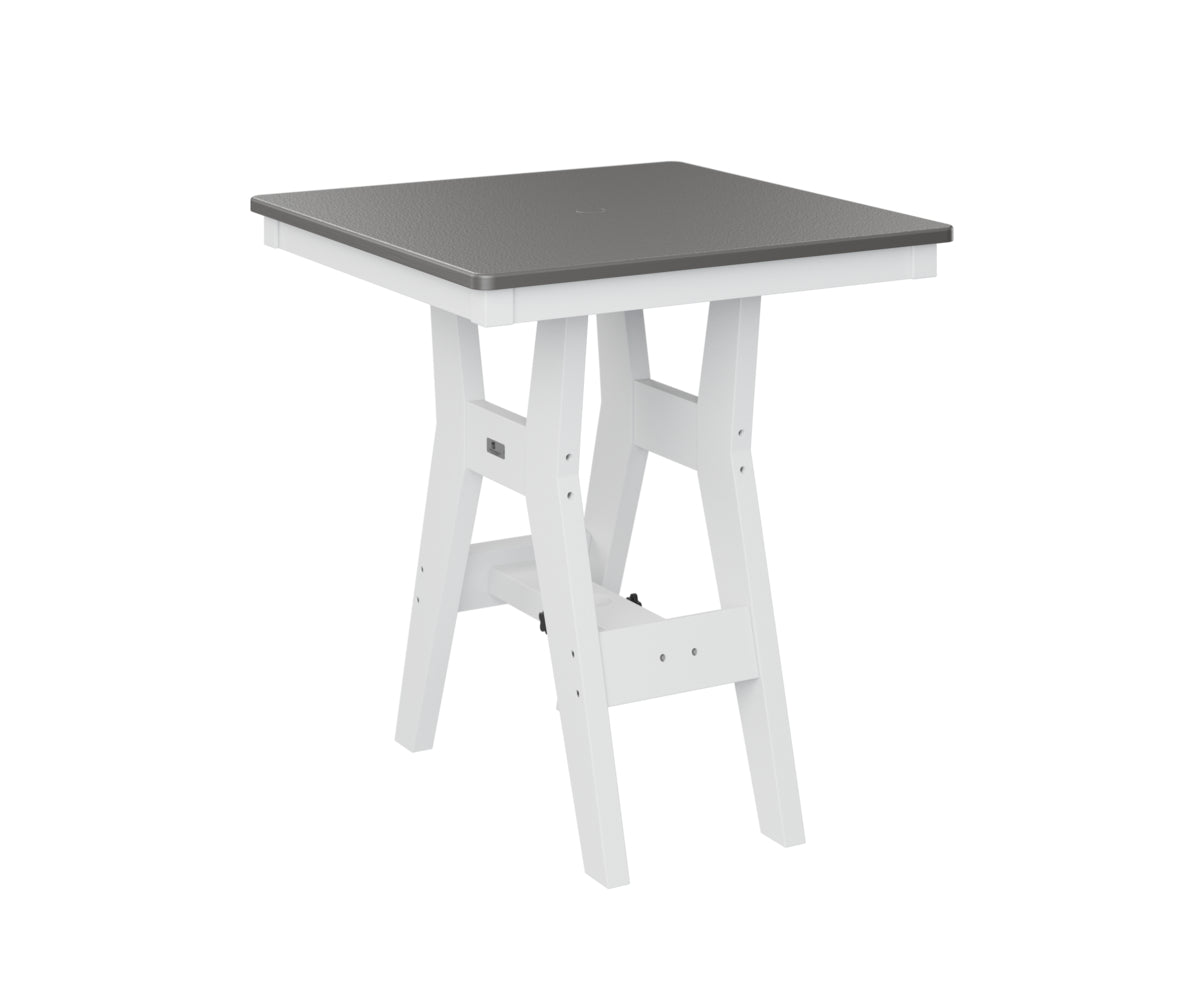 Harbor 28" Square Table Dining Height Hammered Top