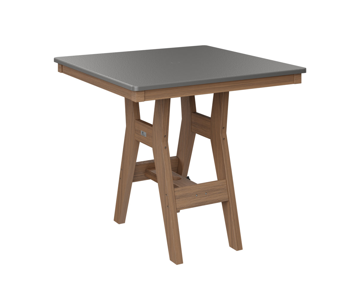 Harbor 33" Square Table Dining Height Hammered Top