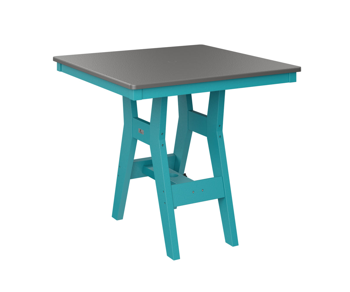 Harbor 33" Square Table Dining Height Hammered Top