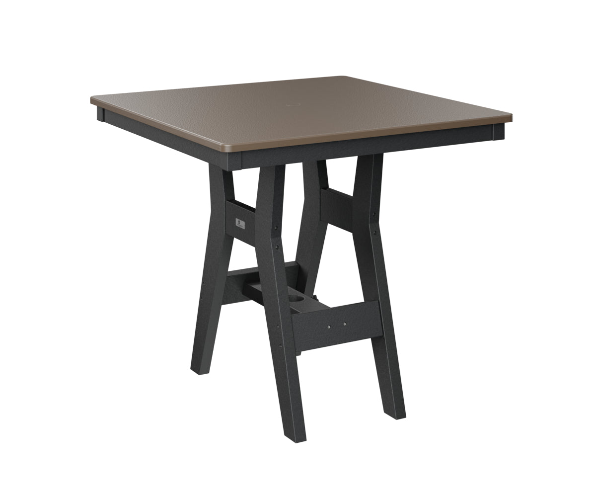 Harbor 33" Square Table Dining Height Hammered Top