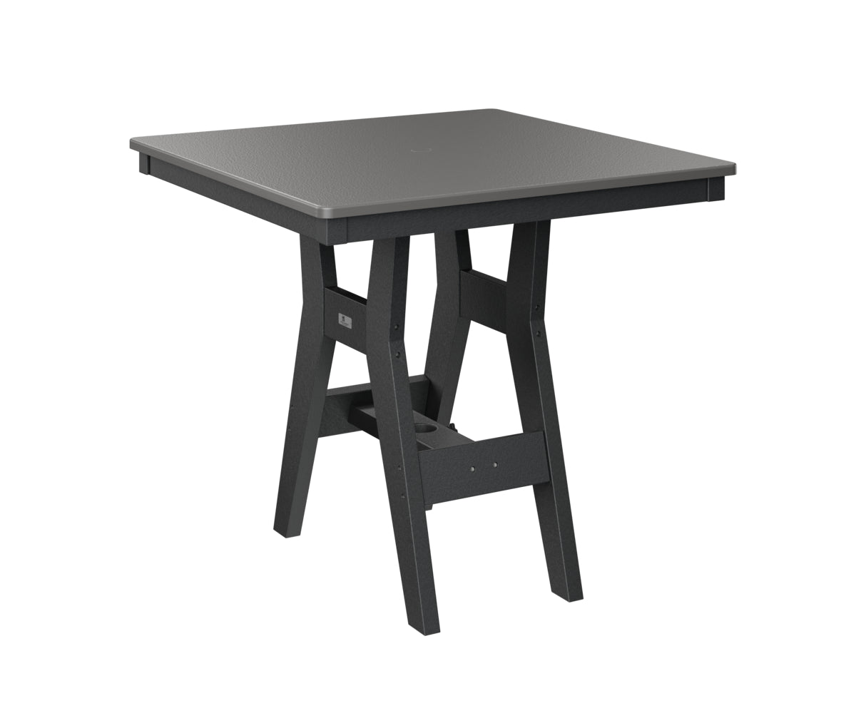 Harbor 33" Square Table Dining Height Hammered Top