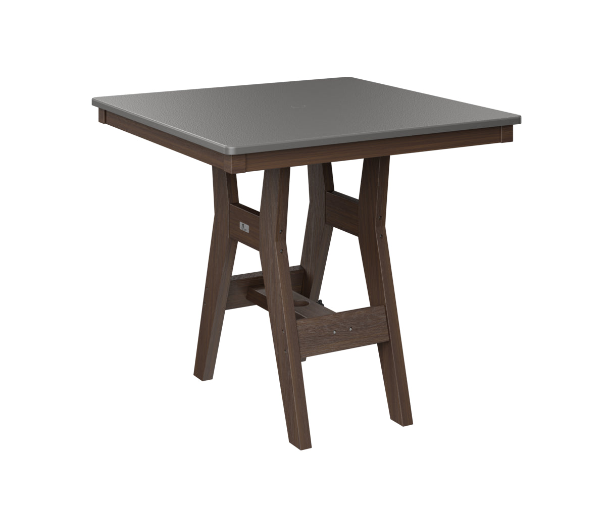 Harbor 33" Square Table Dining Height Hammered Top
