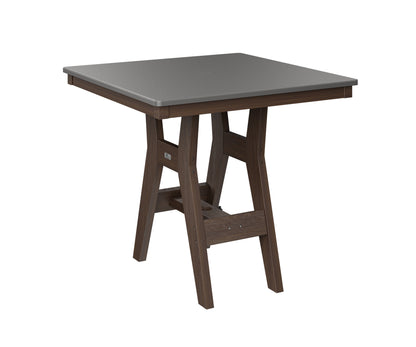 Harbor 33" Square Table Dining Height Hammered Top