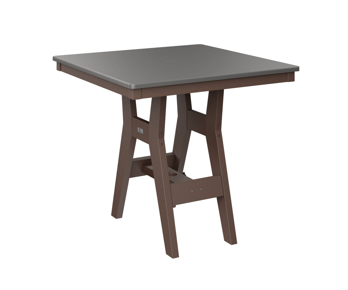 Harbor 33" Square Table Dining Height Hammered Top