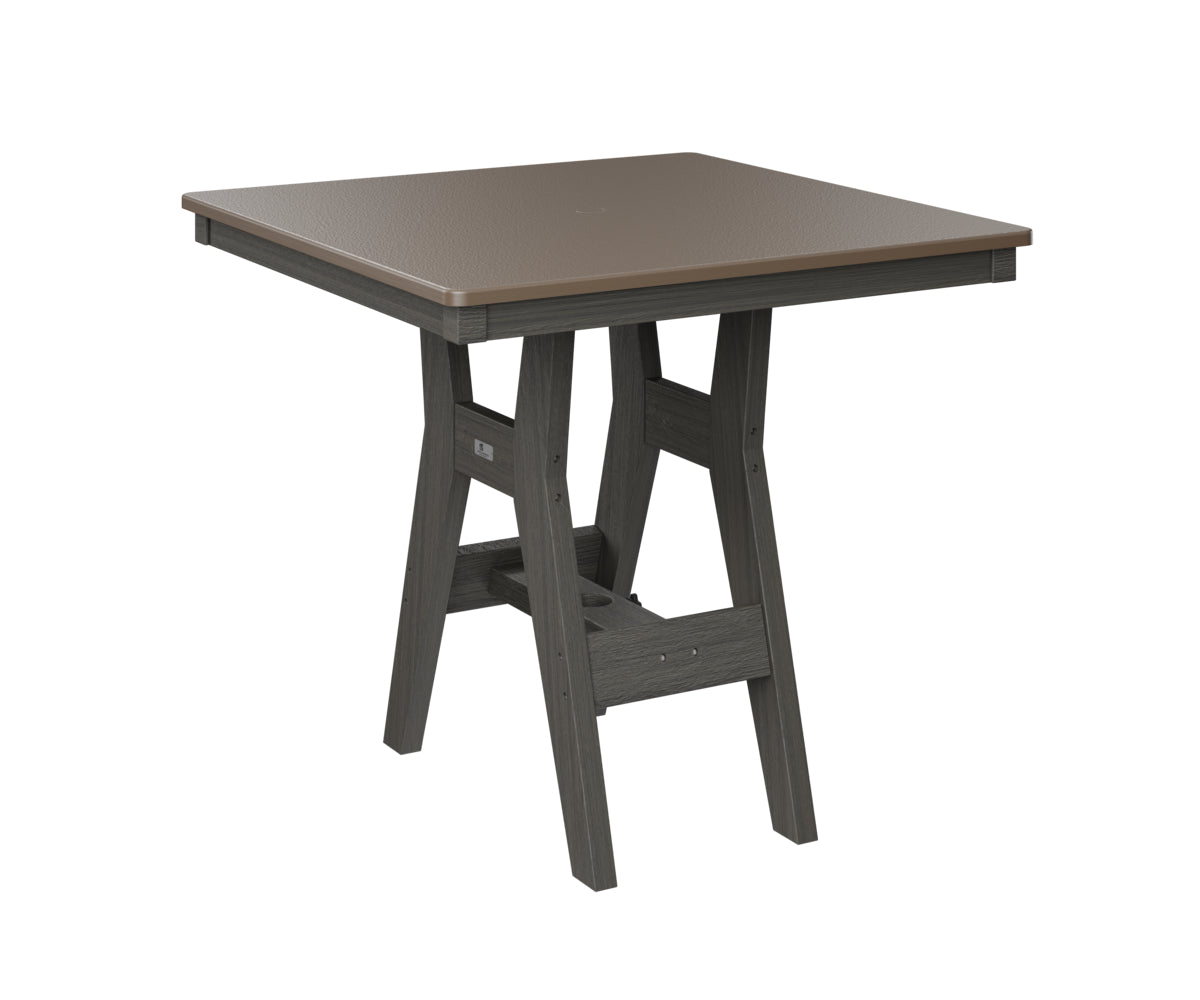 Harbor 33" Square Table Dining Height Hammered Top