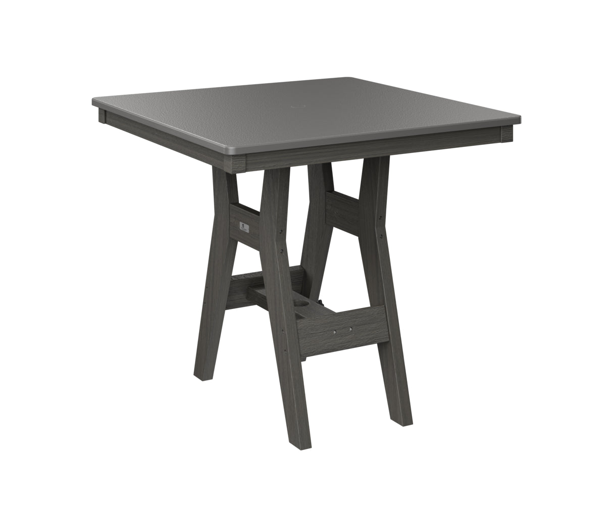 Harbor 33" Square Table Dining Height Hammered Top