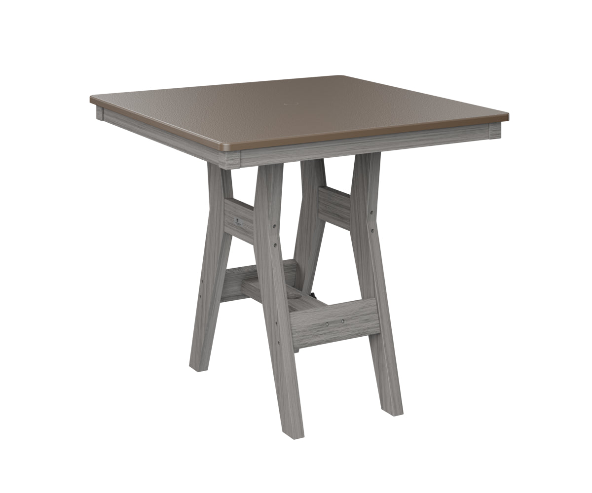 Harbor 33" Square Table Dining Height Hammered Top