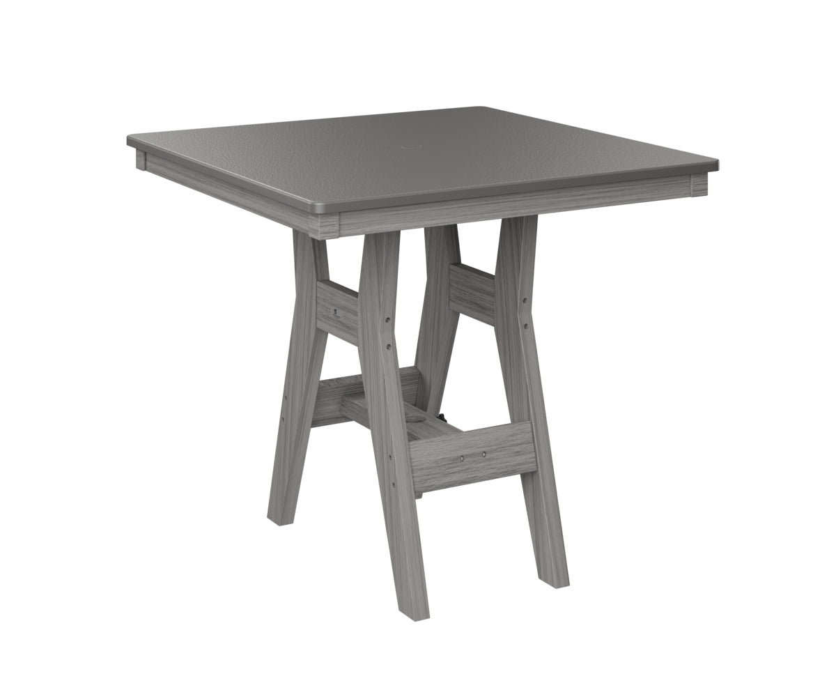 Harbor 33" Square Table Dining Height Hammered Top
