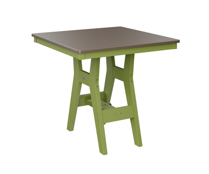 Harbor 33" Square Table Dining Height Hammered Top