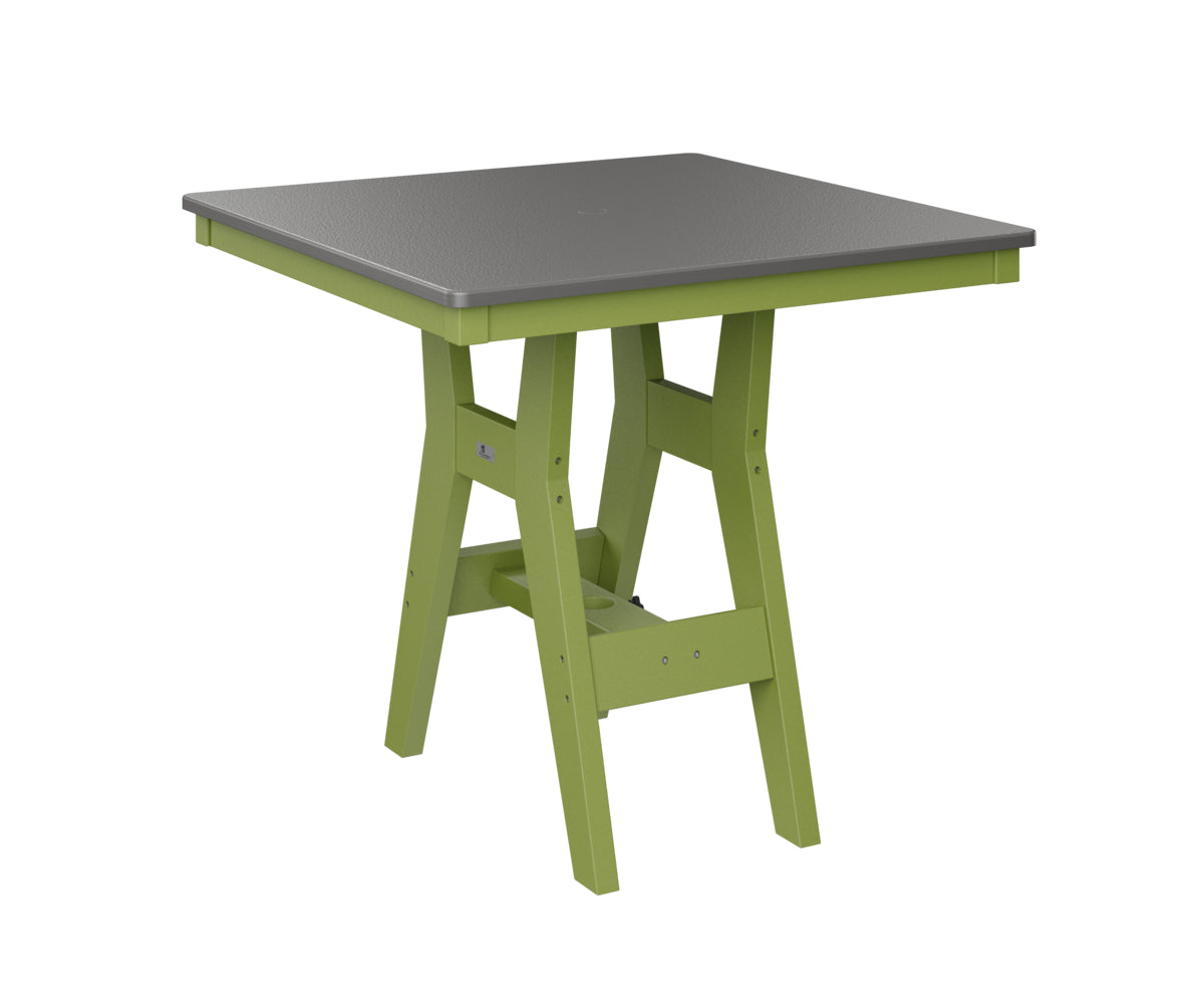 Harbor 33" Square Table Dining Height Hammered Top