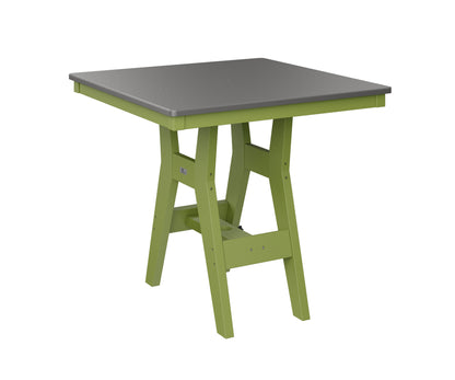 Harbor 33" Square Table Dining Height Hammered Top