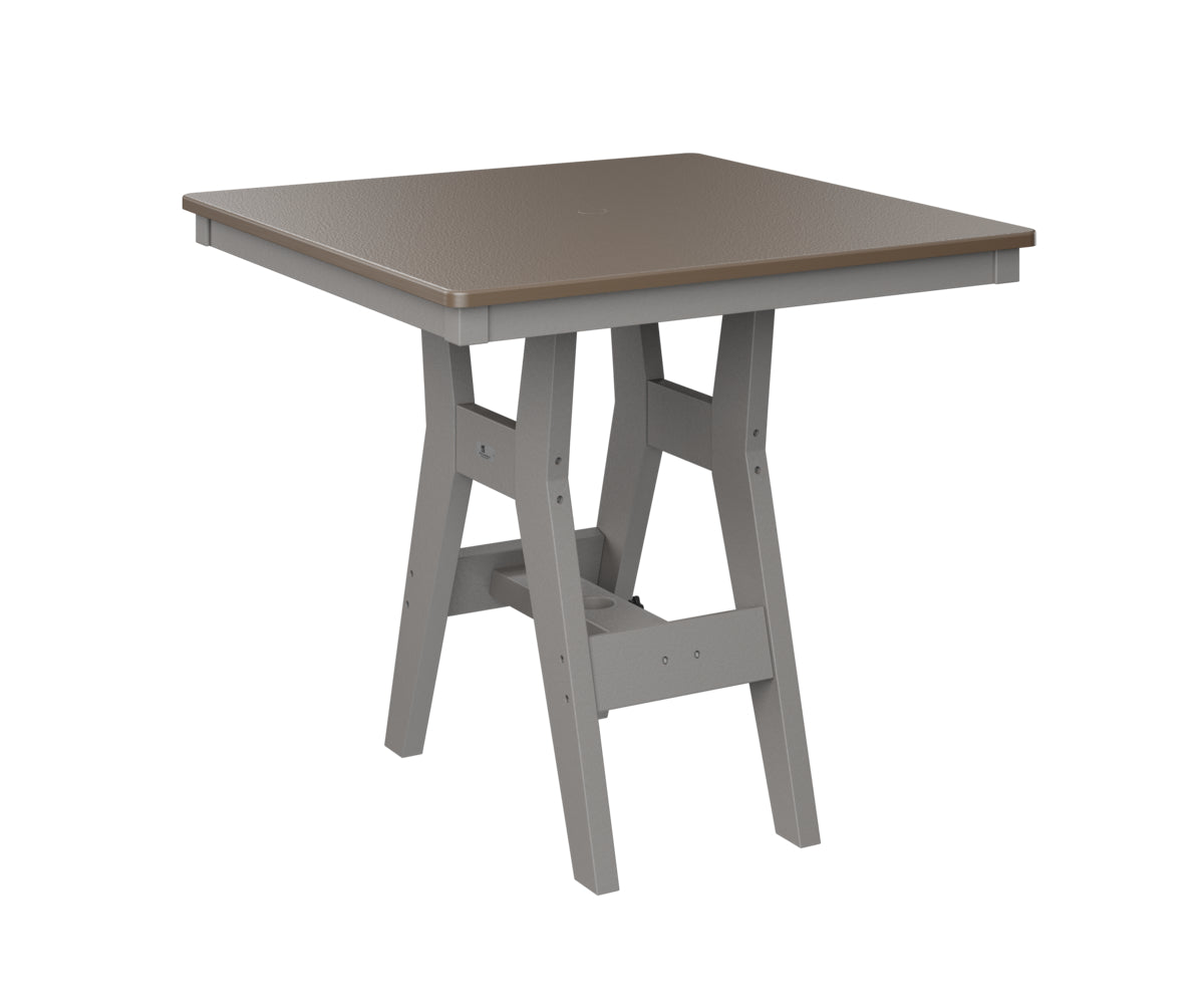 Harbor 33" Square Table Dining Height Hammered Top