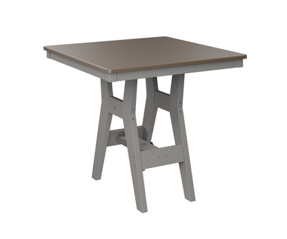 Harbor 33" Square Table Dining Height Hammered Top