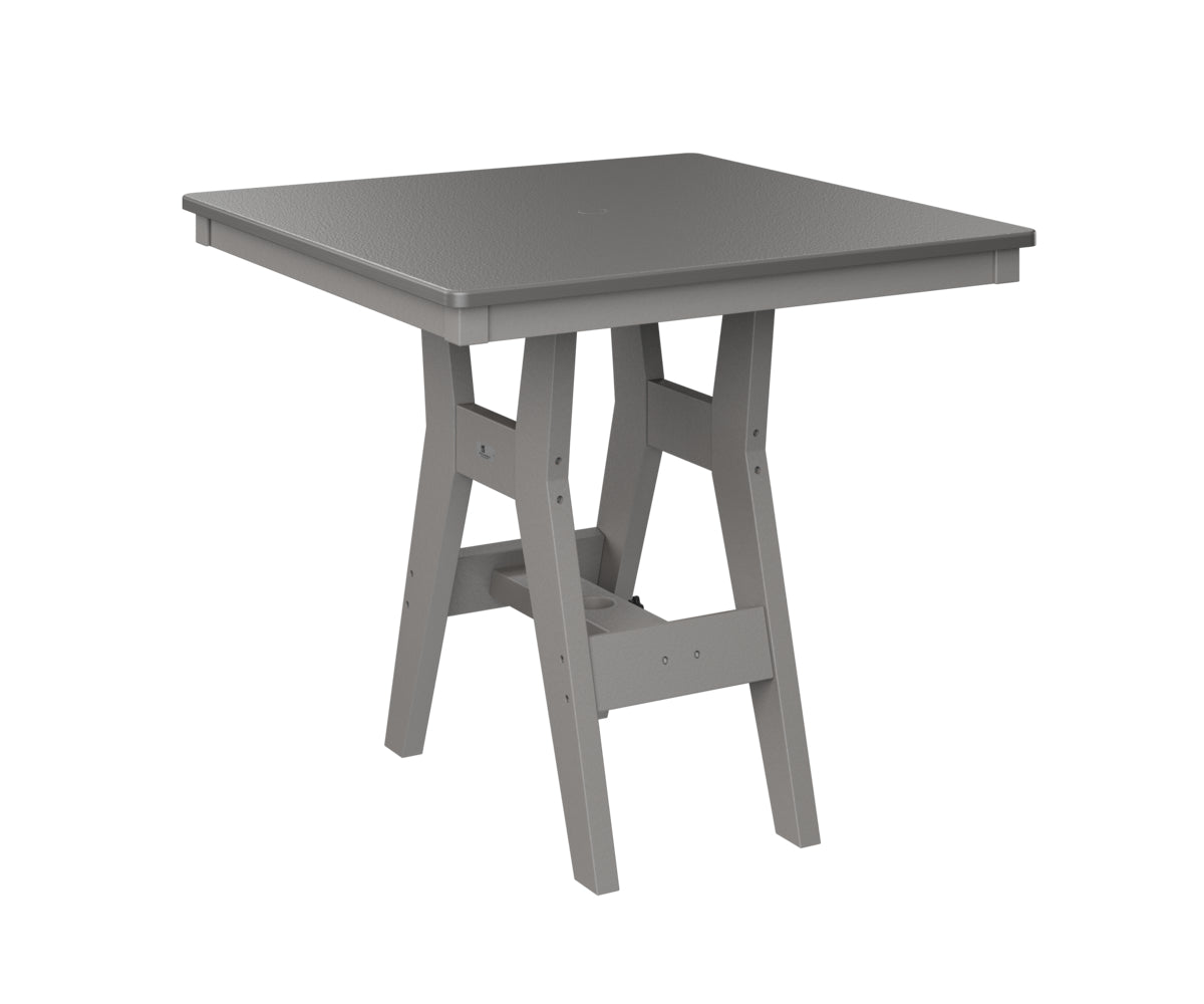 Harbor 33" Square Table Dining Height Hammered Top