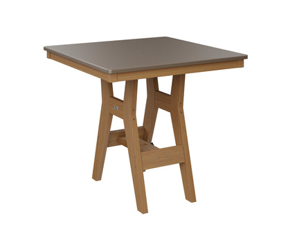 Harbor 33" Square Table Dining Height Hammered Top