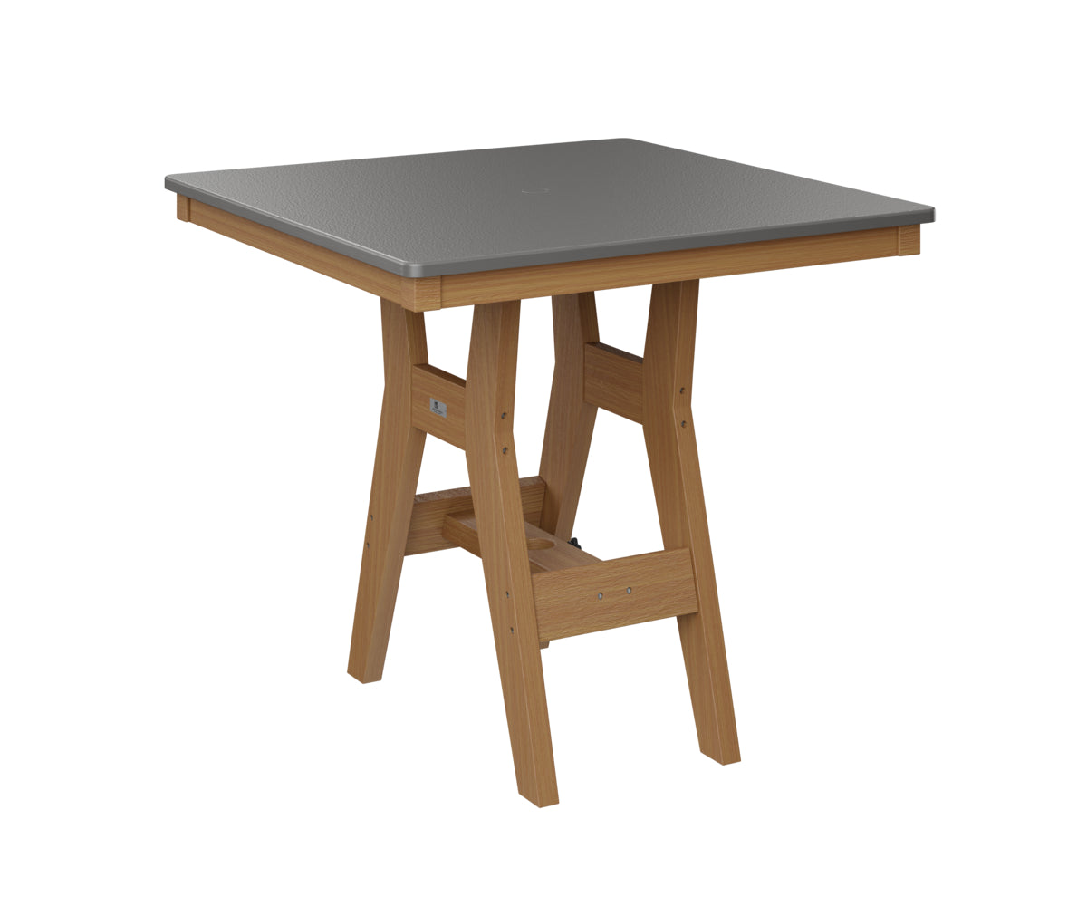Harbor 33" Square Table Dining Height Hammered Top