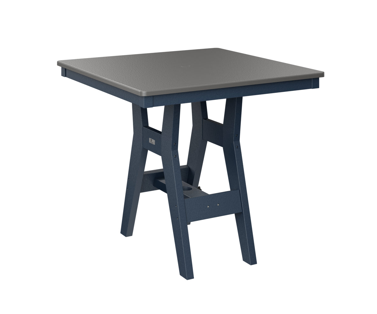 Harbor 33" Square Table Dining Height Hammered Top
